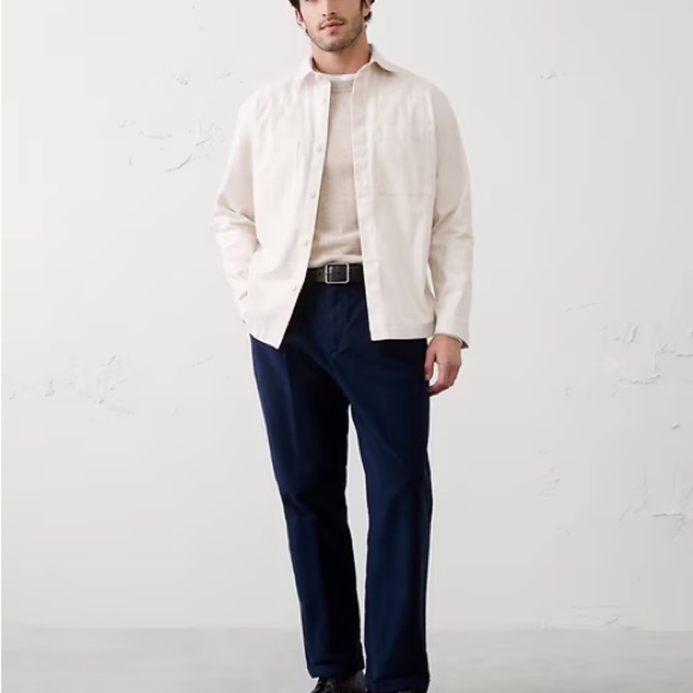 Banana Republic Cream Utility Overshirt Shirt Jacket